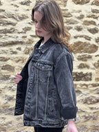 BLOUSON JEANS STRAS