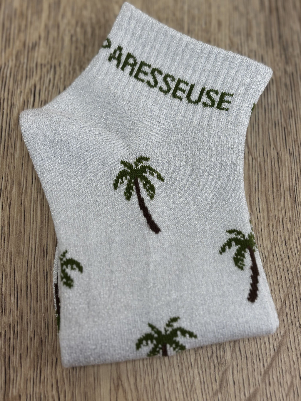 CHAUSSETTES MESSAGE GRIS