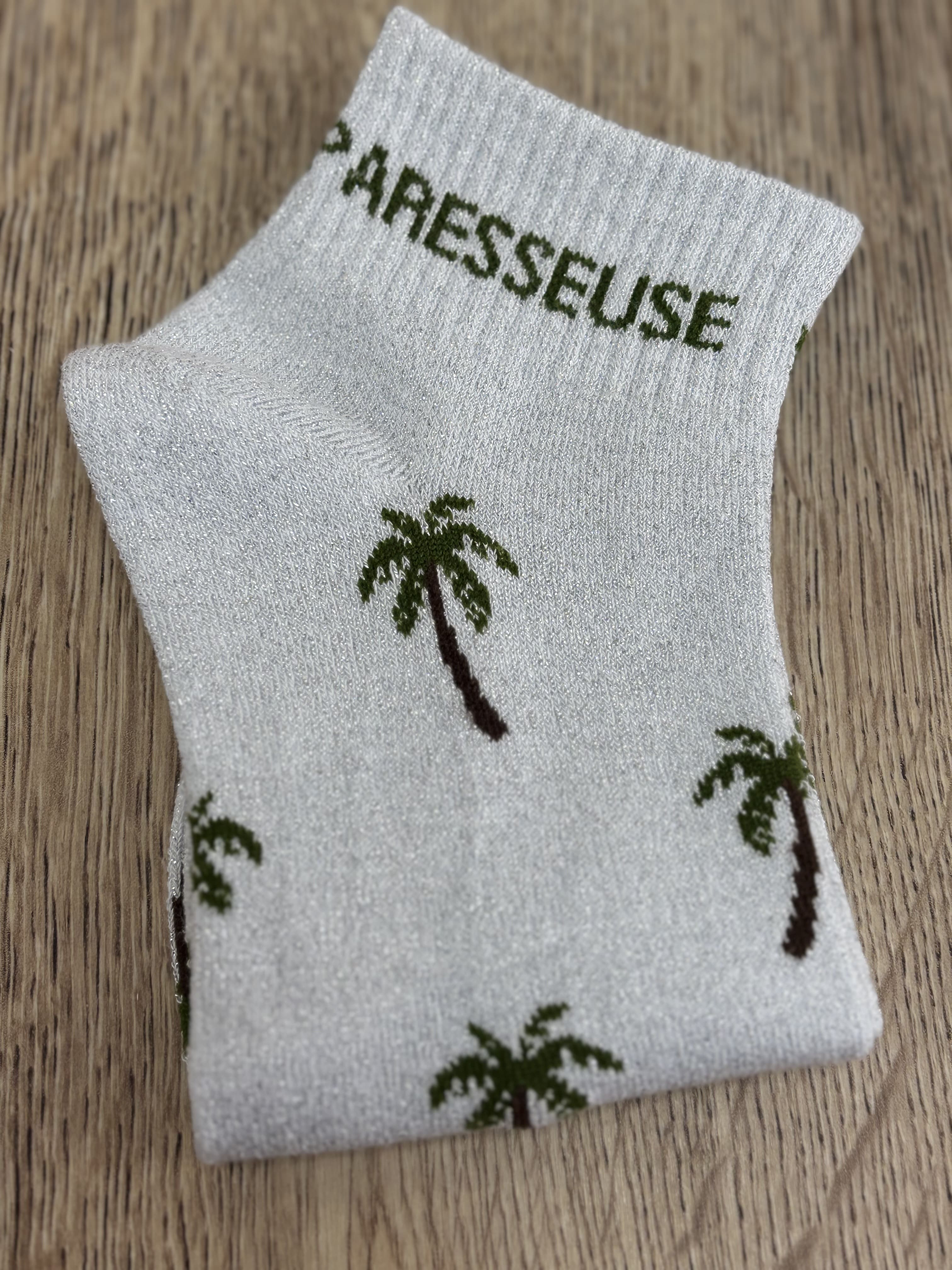 CHAUSSETTES MESSAGE GRIS