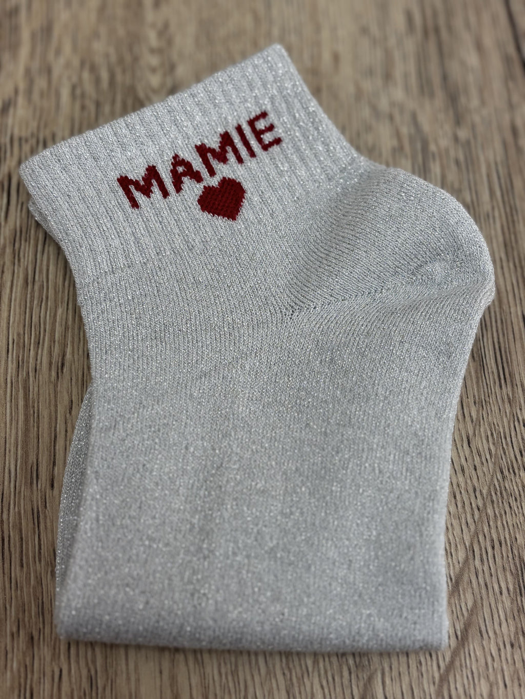 CHAUSSETTES MESSAGE GRIS