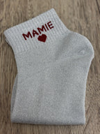 CHAUSSETTES MESSAGE GRIS