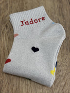 CHAUSSETTES MESSAGE GRIS