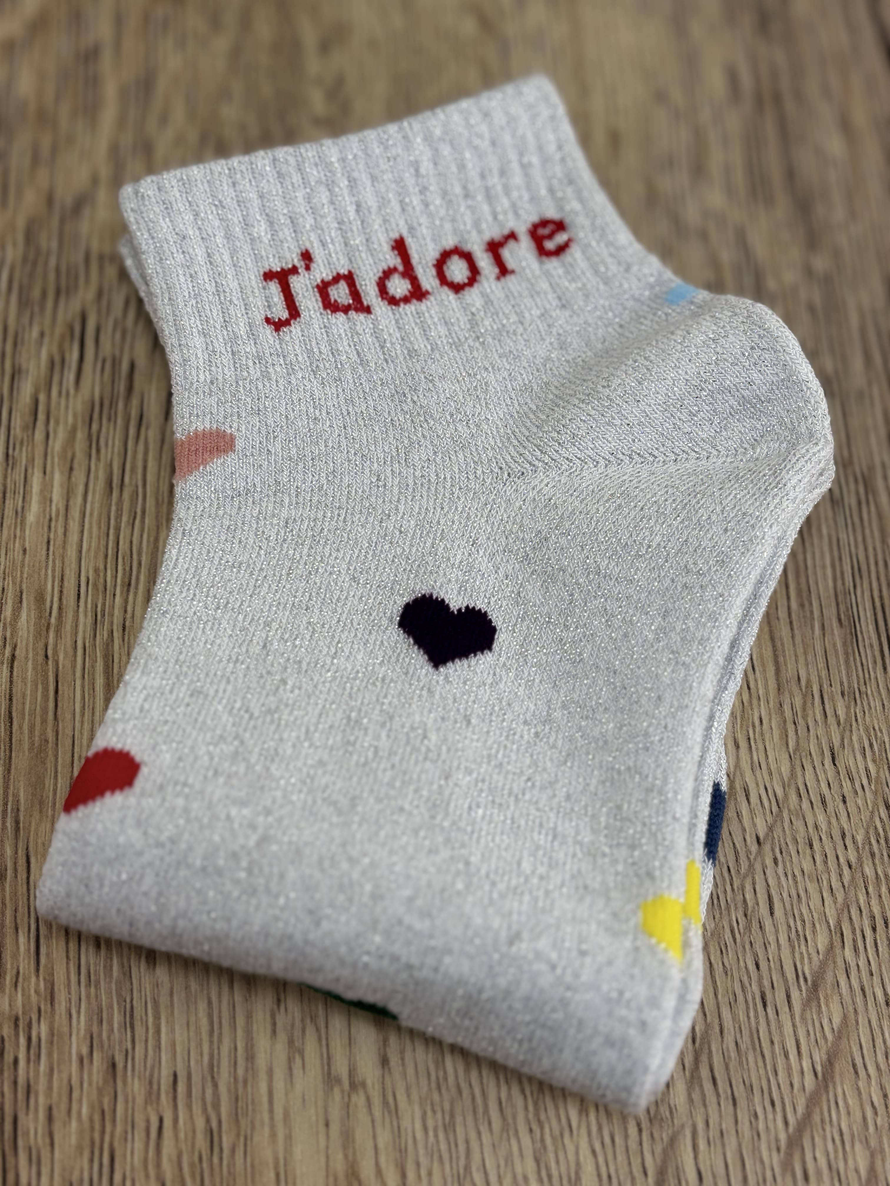 CHAUSSETTES MESSAGE GRIS