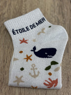 CHAUSSETTES MESSAGE GRIS